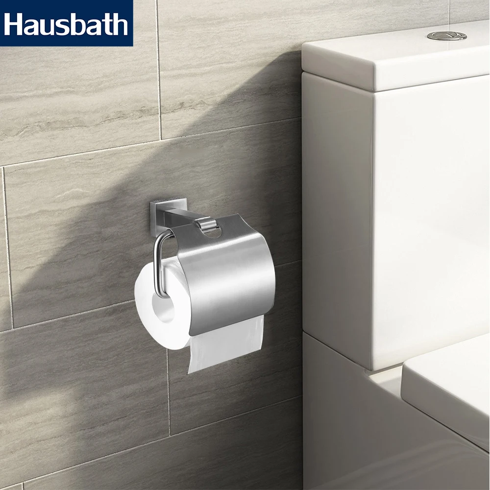 

Toilet Paper Holder Wall Mounted Bathroom Hardware Chrome Brushed Bathroom Fixture Roll Paper Holder