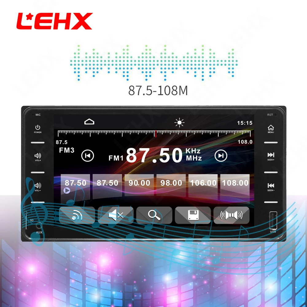 LEHX автомобильный радиоприемник mp5 плеер 7 дюймов 2din USB MP3 MP4 MP5 для Toyota Camry/Vios/Corolla/wish/Altis/Поддержка зеркального соединения Android 8,0