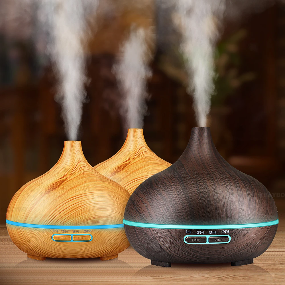 Online KBAYBO Aroma Diffusor Luftreiniger Luftbefeuchter holzmaserung Ätherisches Öl Diffusoren 7 farbe nacht licht Nebel Maker Fogger für hause
