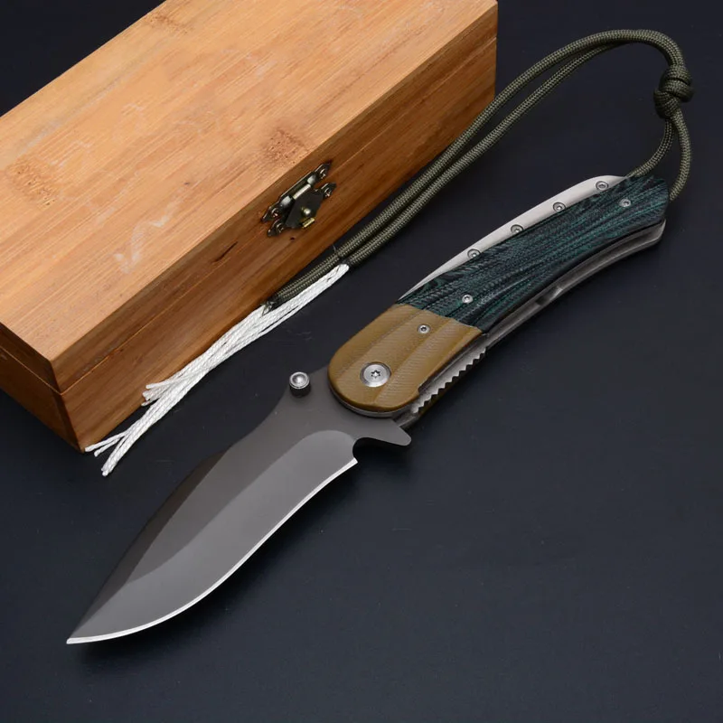 

High quality 59HRC D2 blade G10 handle Folding knife Survival Camping tool Pocket Knife tactical hunting edc outdoor hand tools
