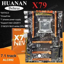 Hot selling HUANAN Deluxe X79 font b motherboard b font LGA2011 3 PCI E x16 slots