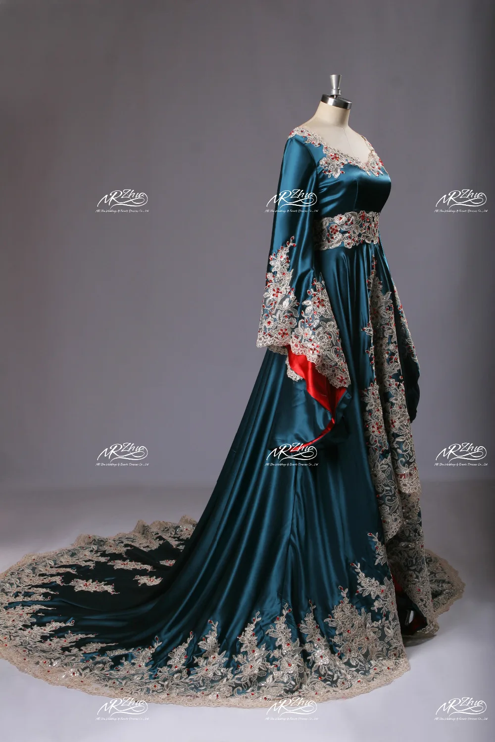 Настоящий образец Дубай Кафтан Аппликация Длинные вечерние платья Кафтан абайя в Дубае длинный рукав в арабском стиле платье мусульманское вечернее платье