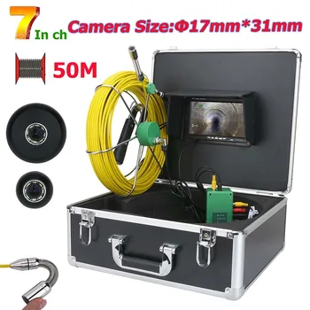 

7inch 17mm Pipe Sewer Inspection Video Camera Drain Pipe Sewer Inspection Camera System 1000 TVL 20M 30M 40M 50M