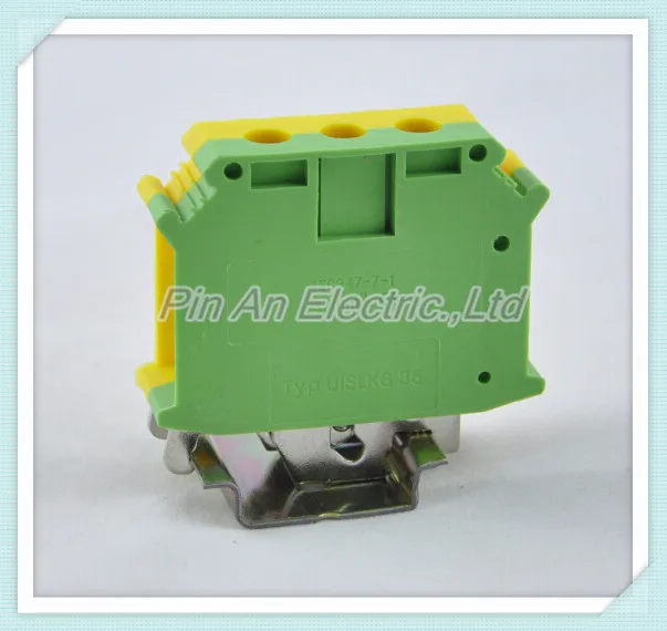 10pcs USLKG 35 Grounding Terminal Block Earth Terminal Block Connector Big Current USLKG35earth