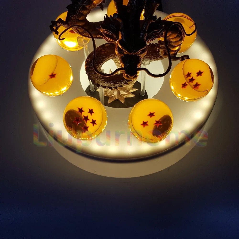 Аниме Dragon Ball Z Золотой Shenron хрустальный шар светодиодный набор Dragon Ball Супер Сон Гоку драгонболл зет Светодиодная лампа ночник Рождественский подарок