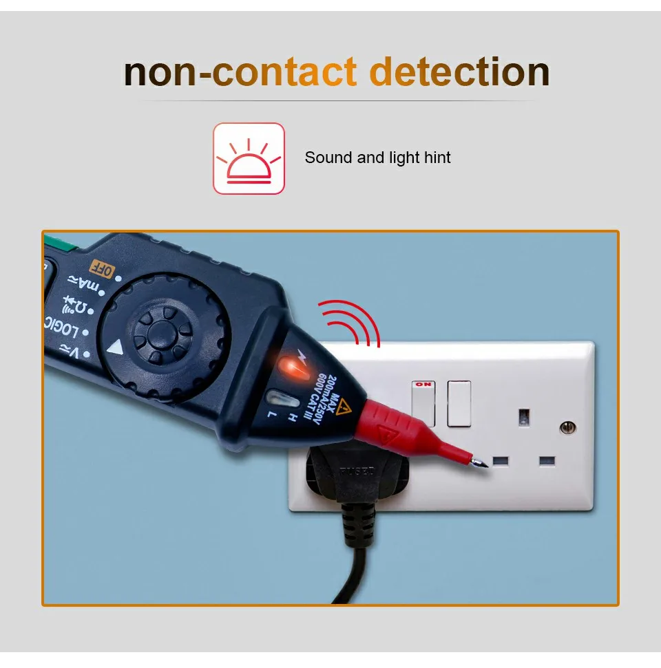 Mastech MS8212A ручка-мультиметр Тип Бесконтактное напряжение AC DC Напряжение Ток Тестер Multimetro диодный детектор VS MS8211D