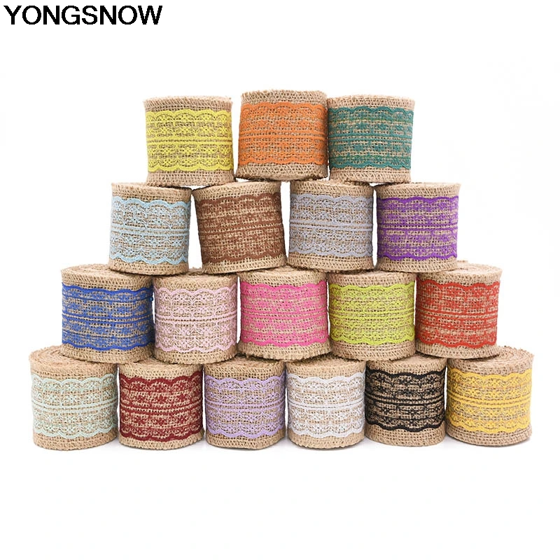 

2m*6cm Natural Vintage Jute Burlap Roll Hessian Lace Ribbon Wedding Birthday Party Home Decoration DIY Craft Jute Roll Supplies