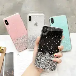 Блестящий сверкающий чехол для iPhone 8 Plus XS Max 7 6 6s Plus XR X XS Bling TPU чехол для iPhone XS Max чехол милый корпус EEMIA