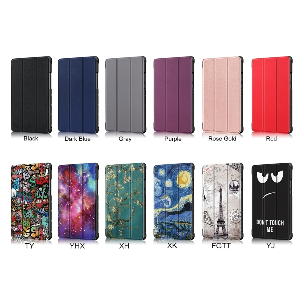Ультратонкий чехол книжка из искусственной кожи с рисунком для планшета Huawei MediaPad