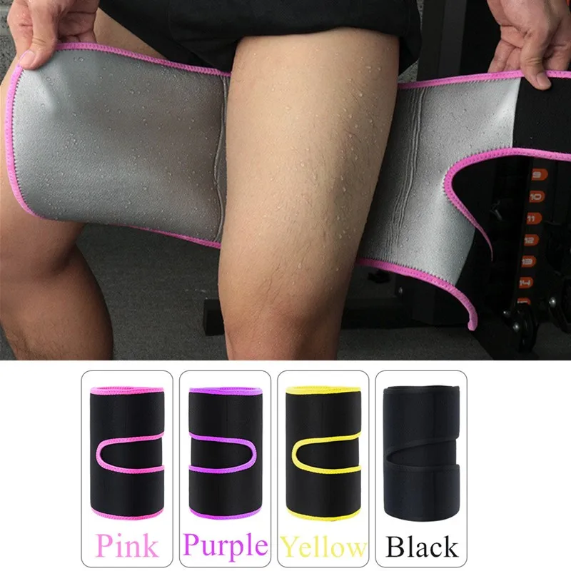 

Sweat Leg Guard Sleeve Neoprene Thigh Brace Support Adjustable Compression Leg Warmers Fitness Sports Hamstring Trimmer Wraps