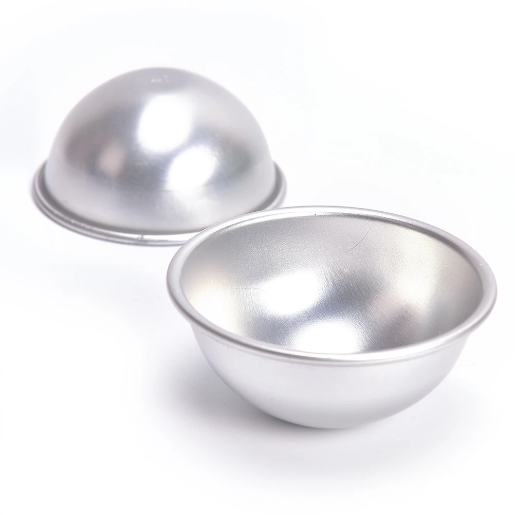 

2Pcs 3D Ball Sphere Shape Bath BombsDIY Bathing Tool Accessories Creative Mold Metal Aluminum Alloy Bath Bomb Mold