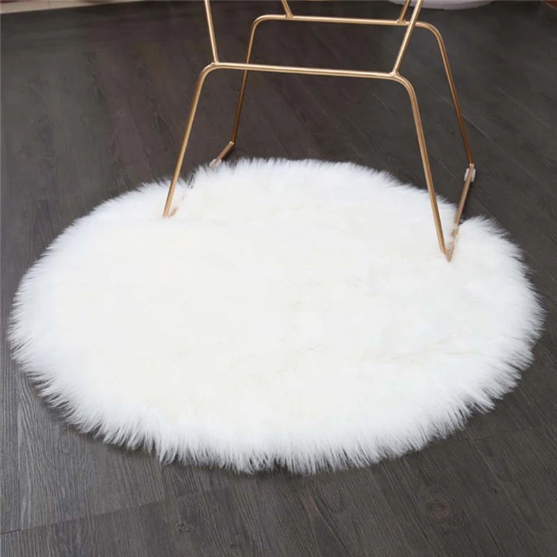 

30*30cm Soft Small Artificial Sheepskin Rug Chair Cover Bedroom Mat Artificial Wool Warm Hairy Carpet Seat Textil Fur Area Rugs