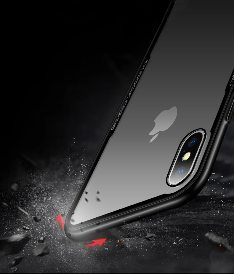 Ultra thin Soft TPU + Transparent 9H Tempered Glass Phone Back Case For iPhone X 8 7 Plus Soft Silicone Rubber Shockproof Cover (1)