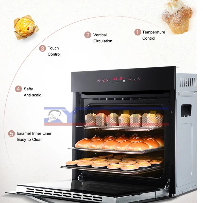 60L Built In Electric Backing Oven Household Multifunction Electric