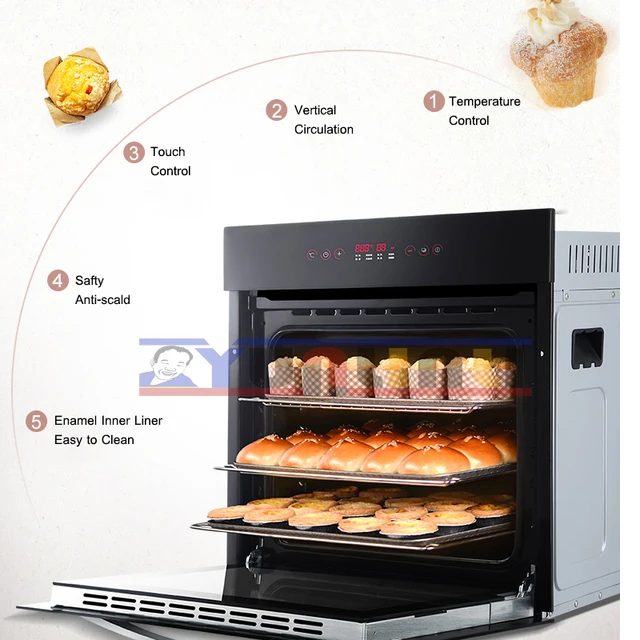 Cheap 60L Built-In Electric Backing Oven Household Multifunction Electric Oven Large Capacity & Smart Touching Screen DEP-809EB/809ES Cheap 60L Built-In Electric Backing Oven Household Multifunction Electric Oven Large Capacity & Smart Touching Screen DEP-809EB/809ES