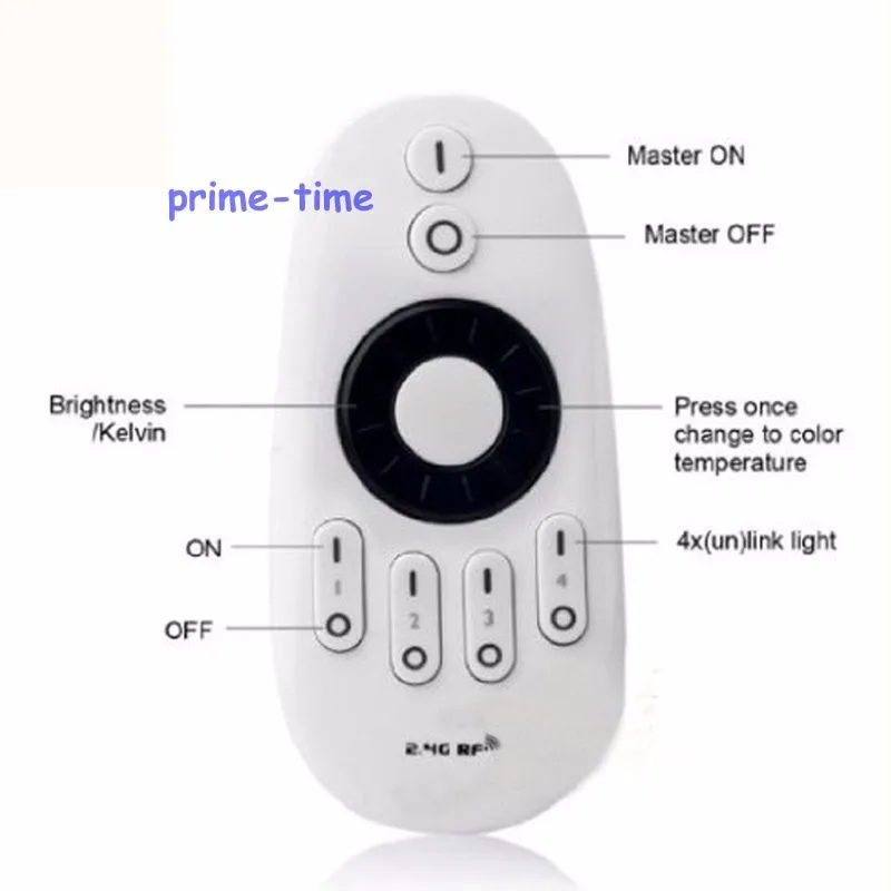 1x milight 2.4 ГГц 4-зоны Беспроводной RF Remote + 2x WW/CW привело контроллер для теплого/ холодная двойной белый свет Газа Бесплатная доставка