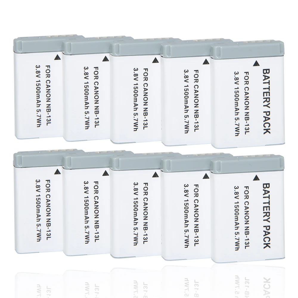 

10pcs/lot NB-13L  NB13L 13L 1500mAh Rechargeable Li-on Battery for Canon PowerShot G5 X G5X G7 X G7X G7 X Mark II G9 X G9X