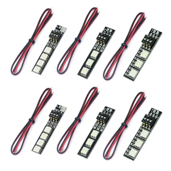 

6pcs RGB 5050 LED Light Board 5V 12V 16V 3S 4S 7 Colors DIP Switch for RC 250 QAV250 FPV Quadcopter Multicopter