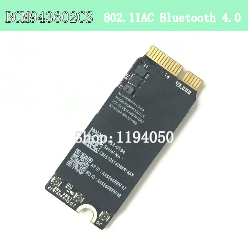 Wi Fi адаптер Broadcom BCM943602CS 1750 Мбит/с 802.11AC с Bluetooth 4 0 BCM43602CS A1425 A1502 A1398 карта WLAN|wifi adapter|wifi