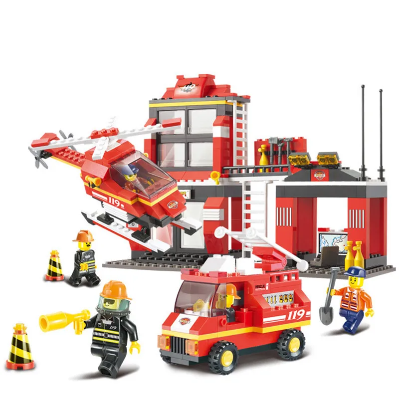 

371pcs Legoings Fire Center Fire Rescue Airplane Building Blocks Kit Toys Boys Birthday Christmas Gifts