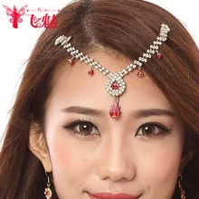 Высококлассные аксессуары для индийского танца горный хрусталь танец живота Брови кулон ювелирные изделия серьги ожерелье