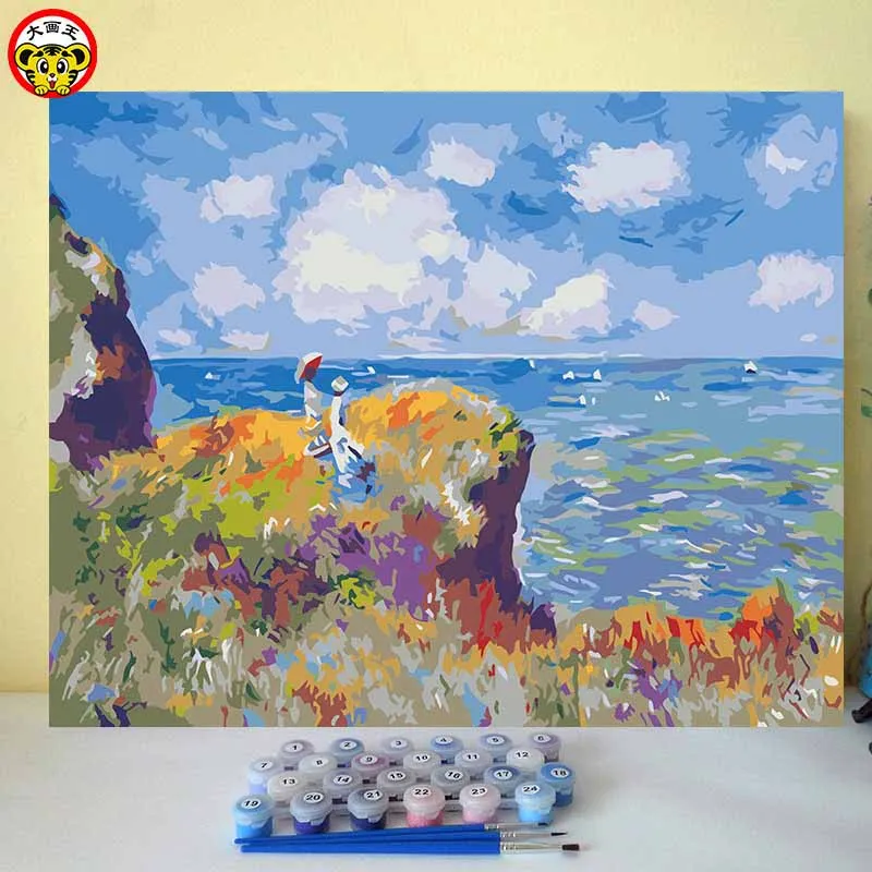 Краска по номерам плакат Драконий жемчуг живописи Холст Картина wall art плакаты и