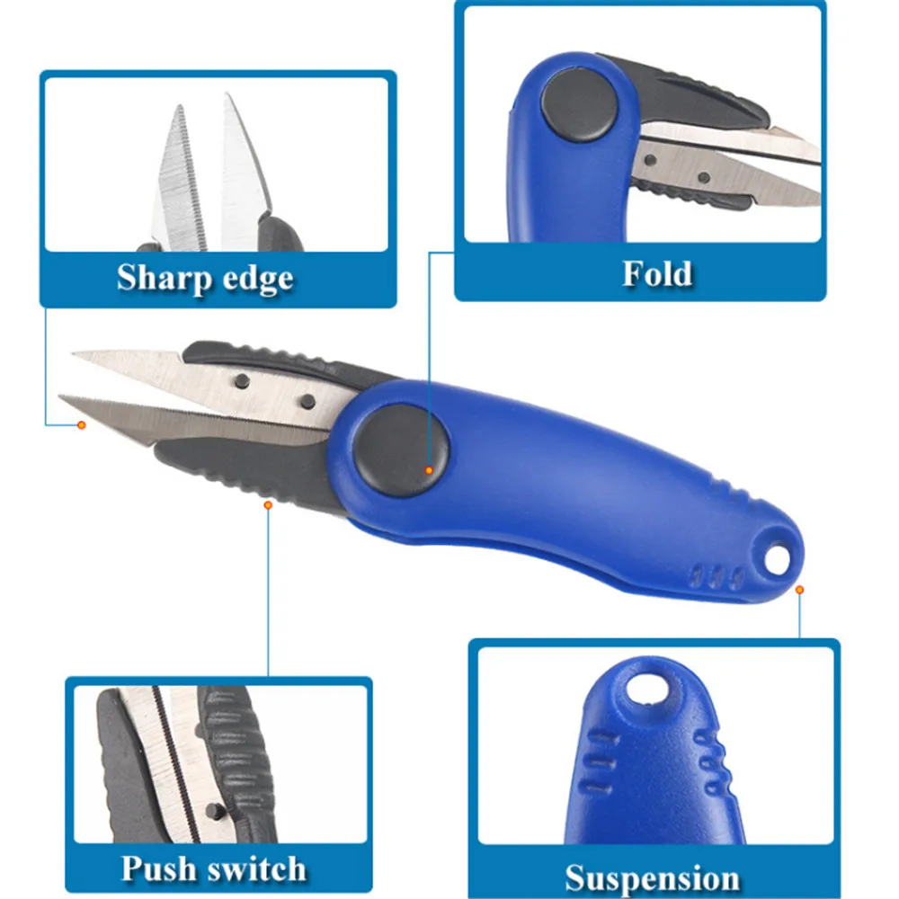 1 шт. мини креветки-образный Многофункциональный из нержавеющей стали для рыбной ловли ножницы лески резак складные рыболовные снасти рыболовные аксессуары
