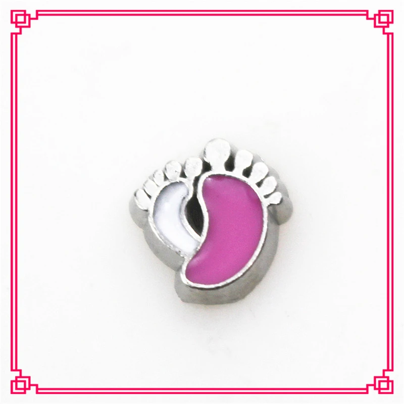 baby footprint floating charms