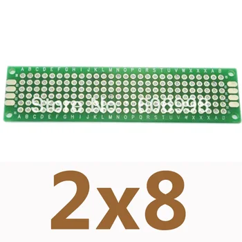 

10pcs/lot 2*8cm Double Side Prototype Copper PCB Board Universal Printed Circuit Board For Arduino Experimental Plate DIY