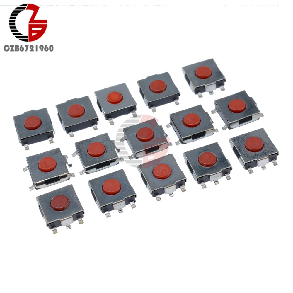 

20Pcs SMD Tactile Push Button Key Switch Momentary Tact 4 Pins 6x6x2.5mm