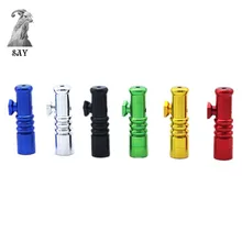 SY Алюминий сплав плоская пуля бутылки табак Портативный табак Sniffer Snorter табак трубки для курения табака аксессуары для курения