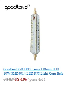 Goodland R7S светодиодный светильник 78 мм 118 мм 5 Вт 10 Вт светодиодный R7S светодиодный лампы светильник переменного тока 110V 220V SMD 2835 360 градусов Заменить галогенная лампа-прожектор