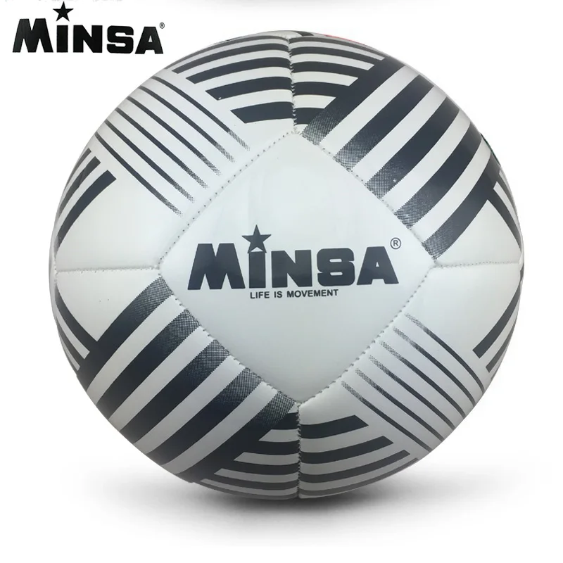 2017 MINSA Лидер продаж высокое качество Размеры 5 ПУ футбольный мяч Футбол мяч для тренировочный мяч - изображение