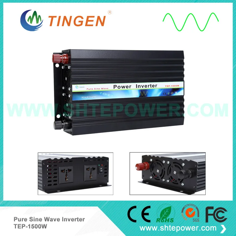 

Off Grid Tie system 1500W 1.5KW invertor convert DC input to AC output waveform pure sine wave 12V/24V/48V to 220V 50Hz/60Hz