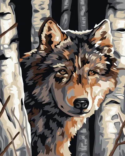 Aliexpress.com : Buy Draw Painting By Numbers The Wolf DIY Oil Painting ...