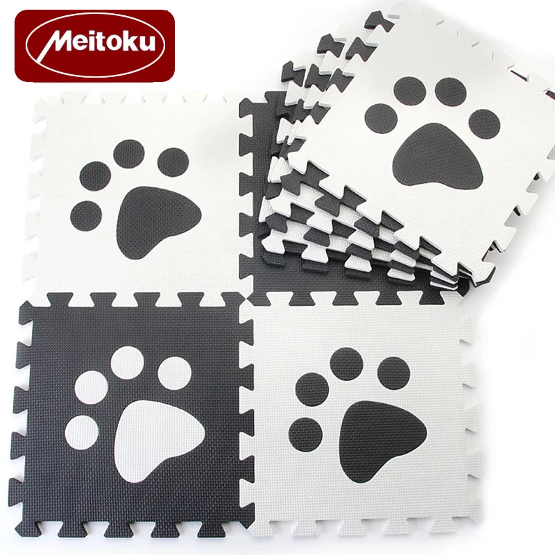 Игровой коврик пазл Meitoku из пены ЭВА 10 шт./компл. черепица и для ползания