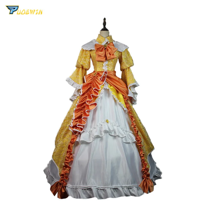 

Vocaloid Kagamine Rin Cosplay Costume Halloween Outfit Daughter of Evil Dress Elegant Rin Dress Custom Made