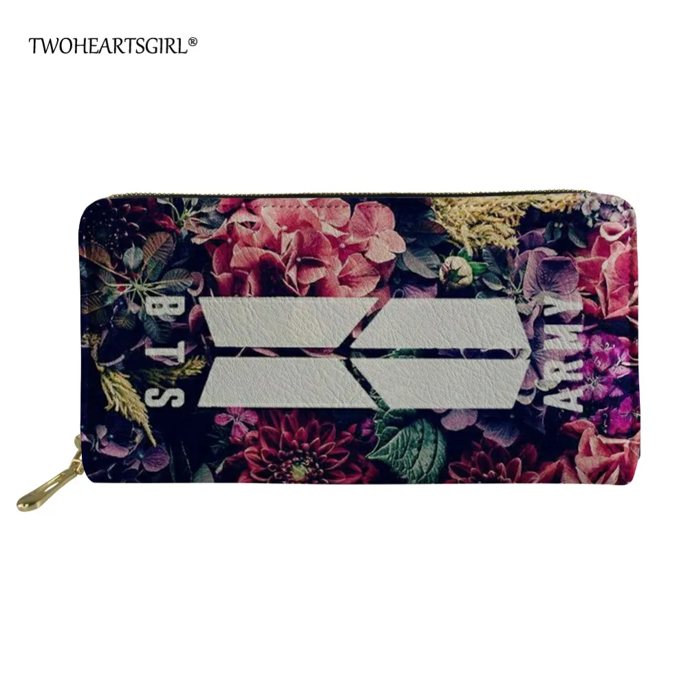 

Twoheartsgirl Black Women Print Long Purse