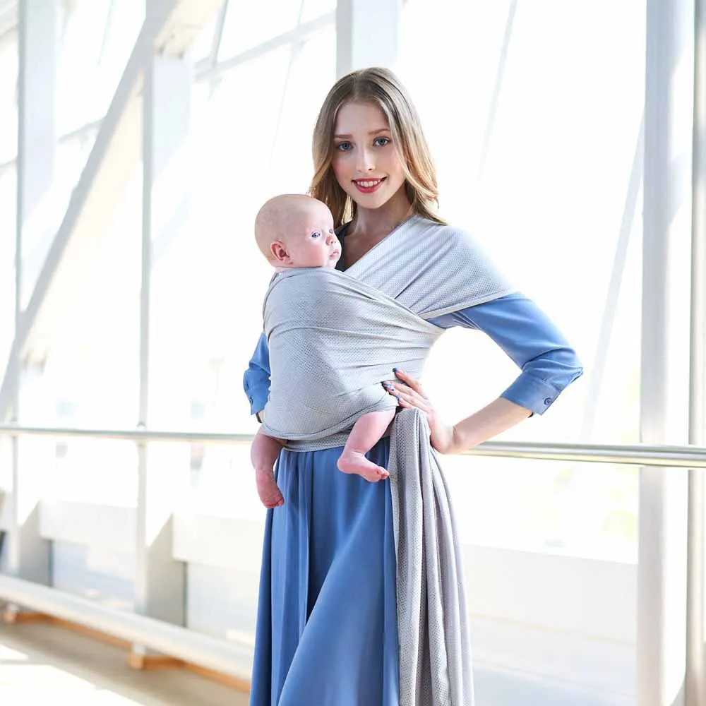 

Baby Carrier Wrap Stretchy Indant Carrier Hands Free Ergo Sling for Newborns Comfortable Soft Nursing Cover Up to 22kg Children