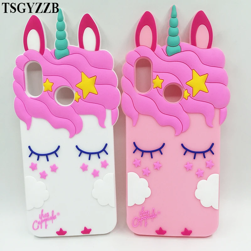 For Huawei P20 Lite Case 3D Soft Silicone Cartoon Unicorn Phone Cover Shell Skin Cases Fundas Coque Capa Protector P 20 | Мобильные