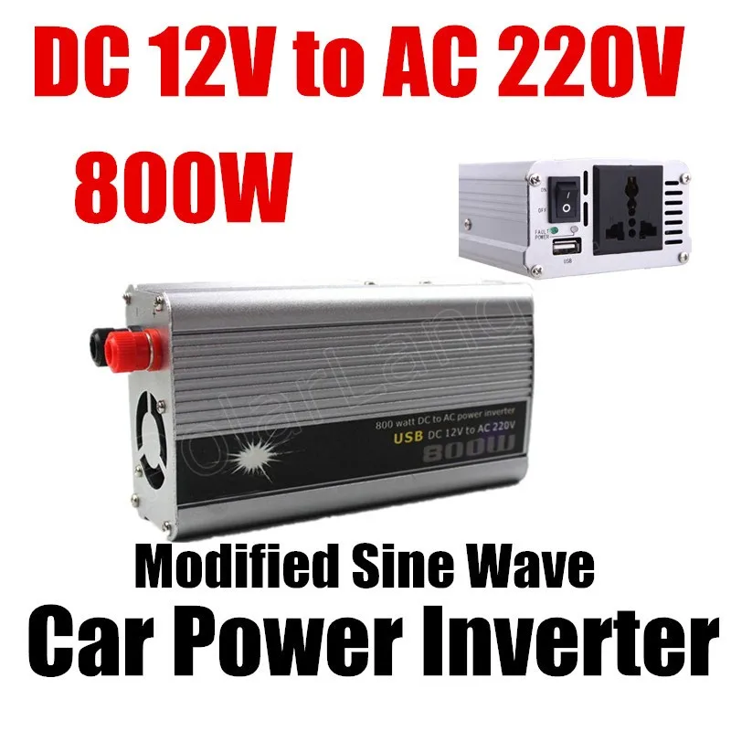 DC 12 v к AC 220 v USB зарядное устройство модифицированный синусоидальный автомобильный трансформатор напряжения Горячая 800 W автомобильный преобразователь мощности