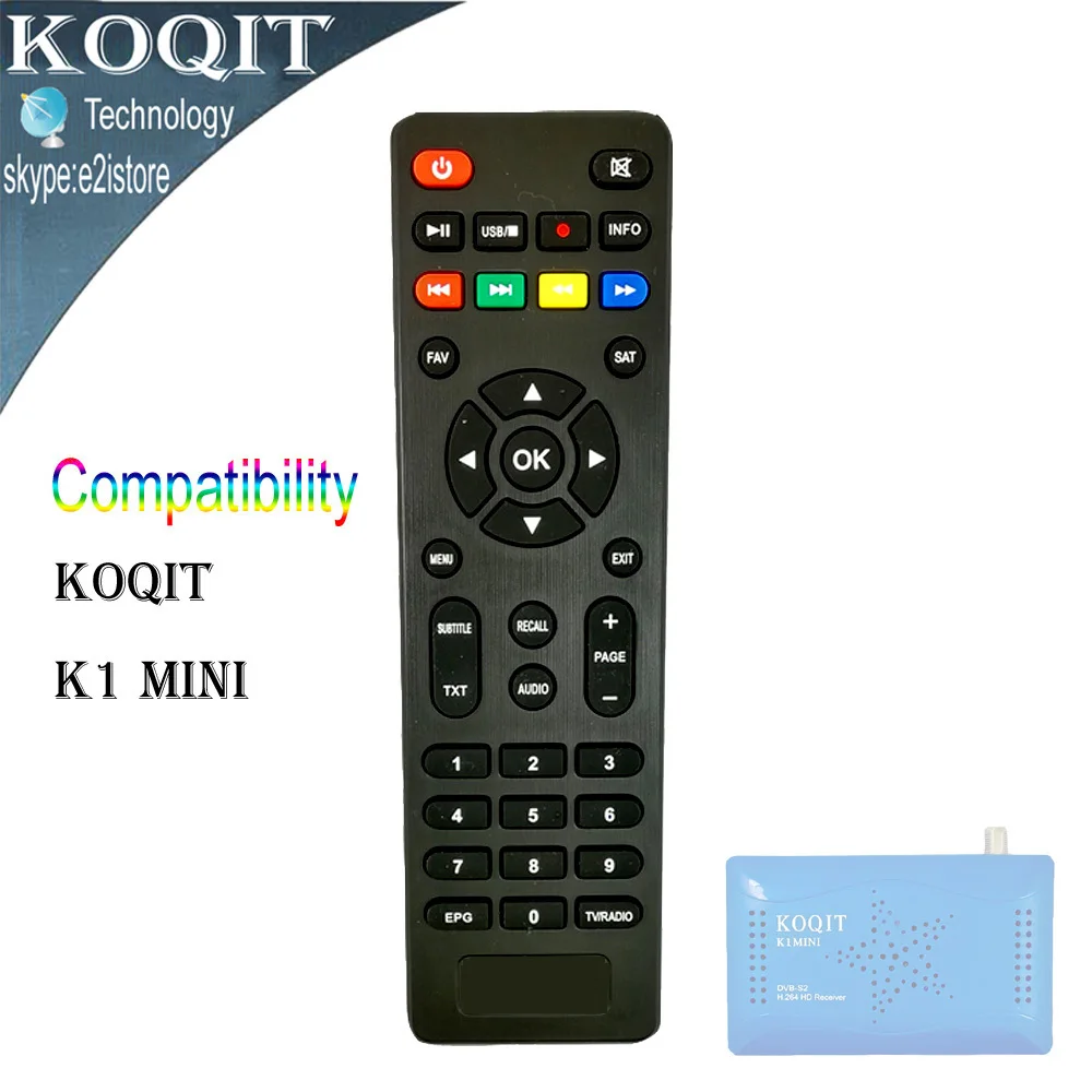 

KOQIT K1 Mini Blue Color RC Remote Contorl for HD Digital DVB-S2 Satellite Receiver Satellite receiver Remote Control