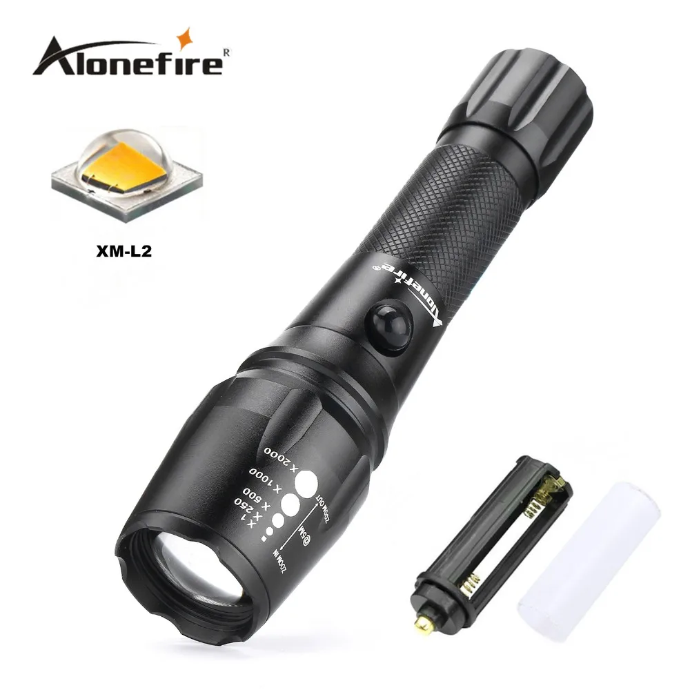 Alonefire G900 CREE XM-L2 напольный Алюминий Водонепроницаемый Масштабируемые фонарик факел лампы для 18650 Перезаряжаемые или AAA Батарея