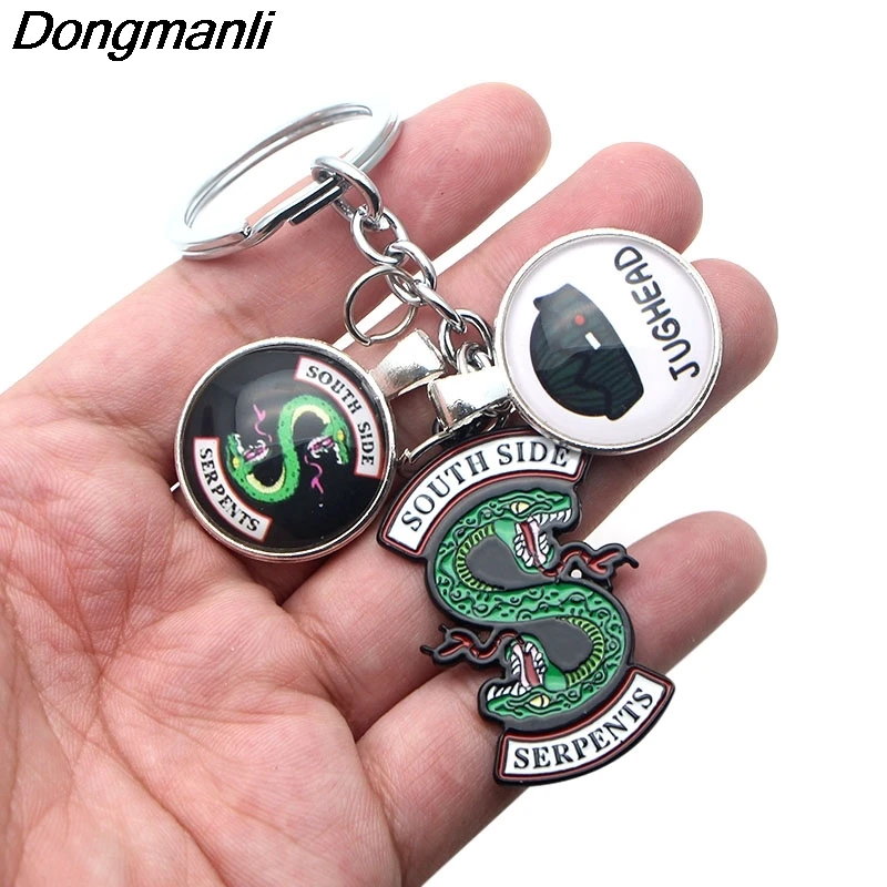 

P2814 Dongmanli Riverdale TV jewelry Metal Enamel key chains key rings Car keychain for key Fans gift Fashion accessories