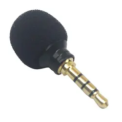 Портативный мини-телефон микрофон для мобильного телефона Smartpads 3,5 мм мини черный стерео-микрофон для поет и записывает #0215