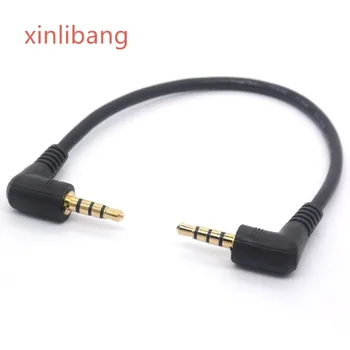 

4-Pole 3.5mm Audio Cable Right Angle Male to Male 1/8"TRRS Stereo Extension Cord for iPhone iPad iPod Android Handsets Tablets