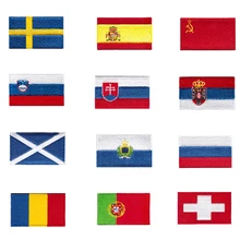 10 шт. модные вышитые европейские флаги, вышитые нашивки, тканевые наклейки значки, значки могут быть пришиты