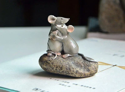Mini Cute Resin Craft Mouse Mice Rat Cartoon Fairy Garden Miniatures Terrarium Decoration Tabletop Decoration Woondecoratie Casa