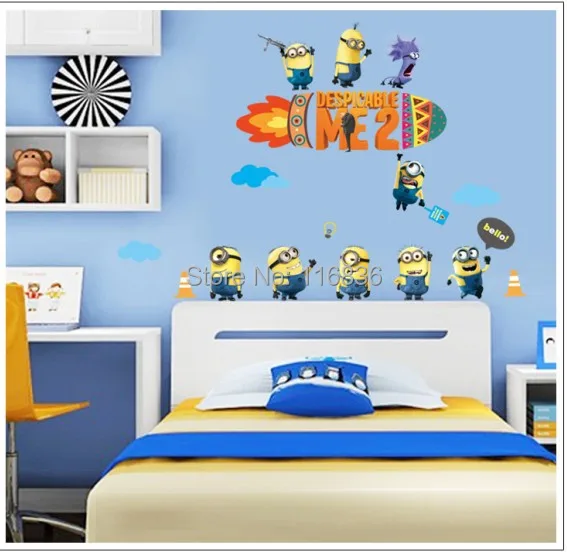DESPICABLE ME 2 cartoon yellow little man Wall Stickers Vinyl Art