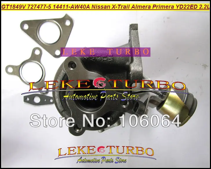 Turbo GT1849V 727477-5006 S 727477-5007 S 727477 турбокомпрессор с масляным охлаждением для NISSAN X-Trail T30 Almera Primera 03-YD22ED YD1 2.2L